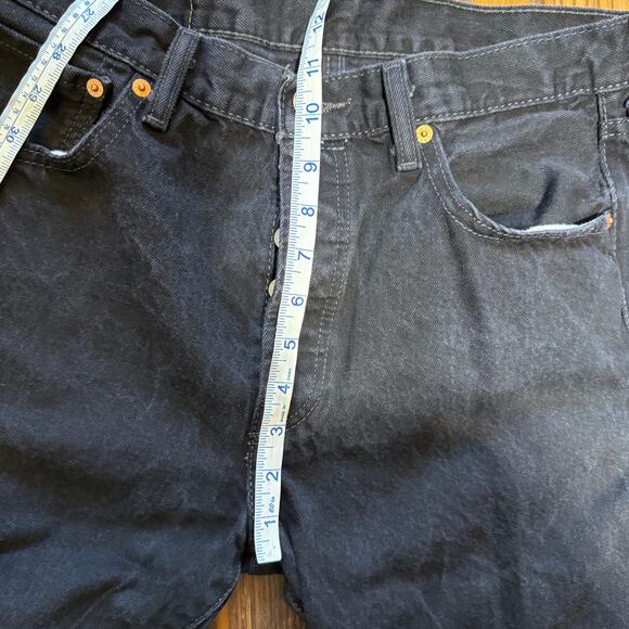 Levi’s 501 Original Fit Men’s Black Button Fly Jeans Size 34 - Picture 8 of 10